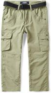 men's kids hiking cargo pants, boy's casual outdoor climbing trousers with quick dry & waterproof features logo