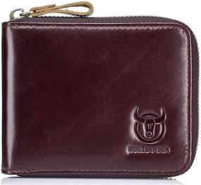 img 4 attached to 👝 Genuine Leather Zipper Blocking Men's Wallets - Enhance Your Style with Premium Accessories in Wallets, Card Cases & Money Organizers