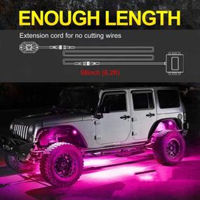img 3 attached to 🔌 OFFROADTOWN RGB Rock Lights Extension Wire: 8.2 FT Cable for 4, 6, 8 & 12 Pod Underglow LED Rock Light Kits - Wheel Well Lights Extension Cord Wire