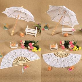 img 3 attached to Umbrella Folding Wedding Parasol Photography
