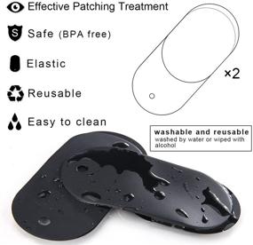 img 3 attached to Engwai Eye Patch: 2-Pack Black Glasses Cover for Adults & Kids - Effective Eye Patch Solution
