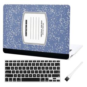 img 4 attached to 🔵 Matte Rubberized Hard Shell Sleeve Cover for 13-inch MacBook Air A1369 & A1466 - Laptop Plastic Case with Keyboard Cover and Dust Brush - Notebook Pattern in Light Blue