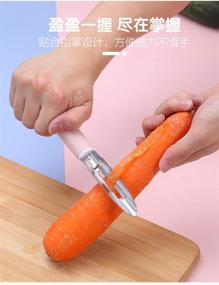 img 2 attached to Versatile Swivel Peeler and Fish Scaler Brush: Easily Remove Fish Scales, Apples, and Tough-skinned Fruits and Vegetables with Stainless Steel Sawtooth