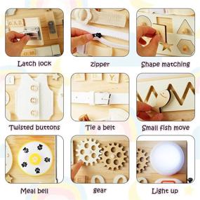 img 2 attached to 🧩 Montessori Toddler Busy Board: Early Education Activity Toys for 1-3 Year Olds - Wooden Baby Sensory Boards for Boys and Girls