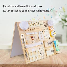 img 3 attached to 🧩 Montessori Toddler Busy Board: Early Education Activity Toys for 1-3 Year Olds - Wooden Baby Sensory Boards for Boys and Girls
