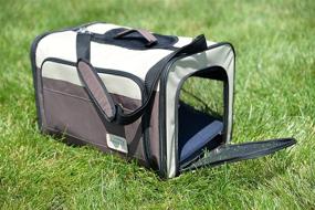 img 4 attached to 🐾 Armarkat PC102R Beige & Chocolate Pet Carrier: Stylish and Comfortable Travel Solution for Your Beloved Pet