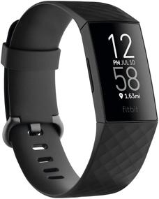 img 4 attached to 🏋️ Fitbit Charge 4 Fitness Tracker with Built-in GPS, Heart Rate Monitor, Sleep & Swim Tracking, Black/Black, One Size (Small & Large Bands Included)