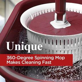 img 1 attached to 🧹 Fuller Brush Spin Mop Bucket System - Quick Wring, 360° Spin - Streak-Free Floor Cleaning - 2 Microfiber Mop Heads – Plus Fuller’s Double Strength Oil Soap