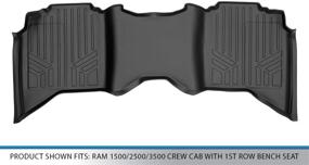 img 2 attached to 🚗 MAX LINER B0047 Crew Cab Floor Mats for Ram 1500/2500/3500 2009-2018/2010-2018, Black