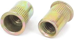 img 1 attached to 100-Pack of M6x1.0mm Flat Head Rivet Nut Insert Nutserts Fasteners, 14mm Length - by uxcell