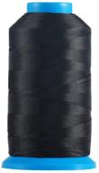 🧵 yoker bonded nylon sewing thread 1500 yard - size 69 t70 210d/3 - ideal for embroidery machines, leather, bags, shoes, and canvas - color: black logo