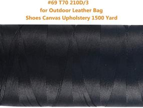 img 2 attached to 🧵 Yoker Bonded Nylon Sewing Thread 1500 Yard - Size 69 T70 210D/3 - Ideal for Embroidery Machines, Leather, Bags, Shoes, and Canvas - Color: Black