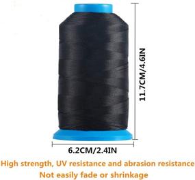 img 1 attached to 🧵 Yoker Bonded Nylon Sewing Thread 1500 Yard - Size 69 T70 210D/3 - Ideal for Embroidery Machines, Leather, Bags, Shoes, and Canvas - Color: Black