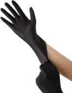 🧤 kexle nitrile disposable gloves: black large 100 count - latex free, powder free safety working gloves logo