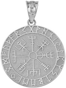 img 3 attached to 🌿 Viking Odin Symbol Rune Amulet Pantgram Vegvisir Compass Pendant Necklace - 925 Sterling Silver