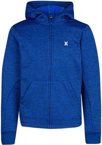 img 2 attached to 👦 Cobalt Heather Boys' Stylish Hoodie - Hurley Little Hoodie