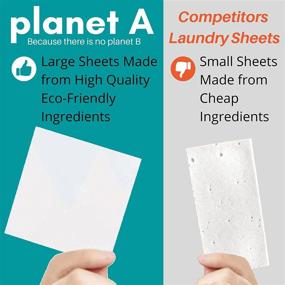 img 1 attached to 🌍 Planet A - Fresh Linen Eco Friendly Laundry Detergent Sheets (60 Loads) - Plastic Free Strips, Sensitive Skin Friendly, Earth Friendly Biodegradable Washing Soap