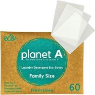 🌍 planet a - fresh linen eco friendly laundry detergent sheets (60 loads) - plastic free strips, sensitive skin friendly, earth friendly biodegradable washing soap logo