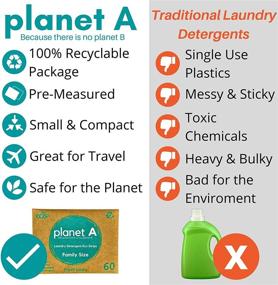 img 2 attached to 🌍 Planet A - Fresh Linen Eco Friendly Laundry Detergent Sheets (60 Loads) - Plastic Free Strips, Sensitive Skin Friendly, Earth Friendly Biodegradable Washing Soap