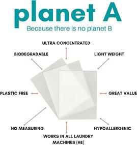 img 3 attached to 🌍 Planet A - Fresh Linen Eco Friendly Laundry Detergent Sheets (60 Loads) - Plastic Free Strips, Sensitive Skin Friendly, Earth Friendly Biodegradable Washing Soap