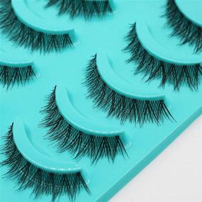 img 2 attached to Dedila 5 Pairs Natural Short Sparse Cross False Eyelashes: Ultimate Eye Makeup Tools