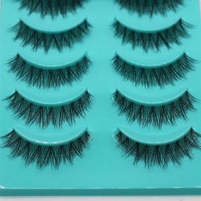 img 1 attached to Dedila 5 Pairs Natural Short Sparse Cross False Eyelashes: Ultimate Eye Makeup Tools