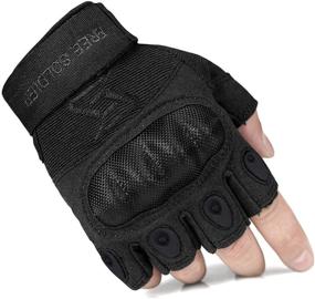 img 4 attached to 🧤 Ultimate Protective Gear: FREE SOLDIER Outdoor Safety Heavy Duty Work Gardening Cycling Gloves