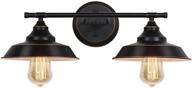 💡 bathroom vanity light: vintage edison wall lamp with black lampshades for farmhouse living rooms and bathrooms логотип