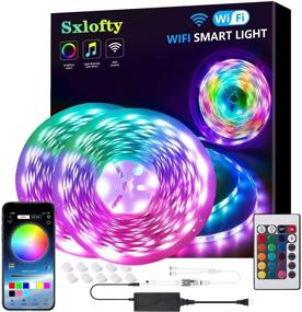 img 4 attached to 🔌 Sxlofty Smart WiFi App Control LED Strip Lights - 32.8ft: Compatible with Alexa and Google Assistant