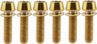 🚴 wanyifa titanium m5x20mm allen hex tapered bolts with washers - pack of 6 for bicycle stem logo