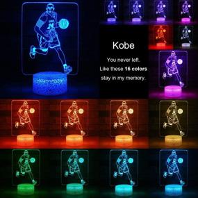img 1 attached to 🏀 HYODREAM Kobe Bryant Night Light Basketball Gift: Unique LED Decor Lamp for adults and kids, perfect as a Birthday or Holiday present