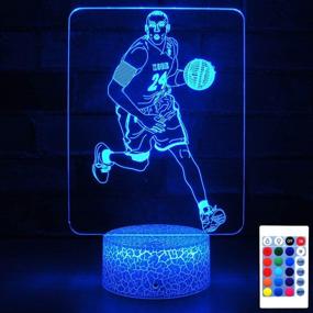 img 4 attached to 🏀 HYODREAM Kobe Bryant Night Light Basketball Gift: Unique LED Decor Lamp for adults and kids, perfect as a Birthday or Holiday present