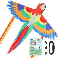 🪁 large parrot kite for kids and adults | easy-to-fly bird kite for boys and girls | best children's kite for beach, park, and outdoor activities | 46 inch easy flyer for beginners ages 3 years and up логотип