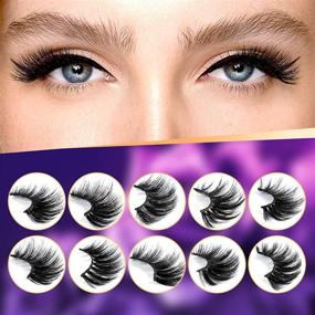 img 3 attached to 👁️ Enhance Your Look with 25mm Faux Mink False Eyelashes - Long, Dramatic & Synthetic! Choose from 10 Styles and Get 30 Pairs