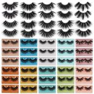 👁️ enhance your look with 25mm faux mink false eyelashes - long, dramatic & synthetic! choose from 10 styles and get 30 pairs logo