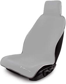 img 1 attached to RAINUNG Car Seat Protector: Auto Car Seat Cover From Neoprene With Bracket- Nonslip Backing To Protect Your Leather Car Seats -Save Your Car-Truck-SUV (Gray)