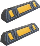 🚗 premium rubber parking stopper: a 2-pack garage floor aid to safeguard vehicle bumpers, walls, and tires - 23.6"x4.7"x3.9 logo