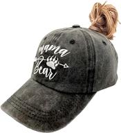 lokidve ponytail embroidered distressed baseball logo