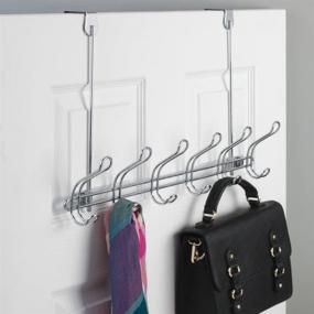 img 3 attached to 🧥 Classico Wall Mount/Over Door 12-Hook Rack - Ideal for Coats, Hats, Robes, Towels - Sleek Chrome Finish