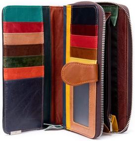 img 1 attached to Elegant Blocking Wallets Capacity Multicolor