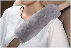 img 1 attached to 🐑 Authentic Australian Sheepskin Auto Seat Belt Cover Shoulder Seatbelt Pad for Adults, Youth, Kids, and Toddlers - Car, Truck, SUV, Airplane, Camera Backpack Straps - High Density Soft Wool – Diagtree 2 PCS