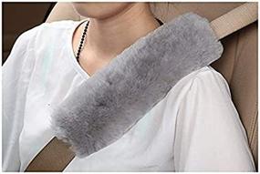 img 3 attached to 🐑 Authentic Australian Sheepskin Auto Seat Belt Cover Shoulder Seatbelt Pad for Adults, Youth, Kids, and Toddlers - Car, Truck, SUV, Airplane, Camera Backpack Straps - High Density Soft Wool – Diagtree 2 PCS
