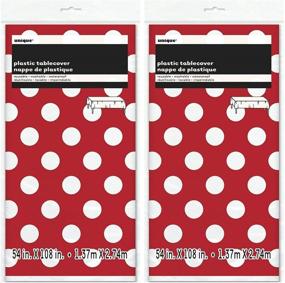 img 1 attached to 🔘 White Polka-Dot Plastic Tablecloth Pack