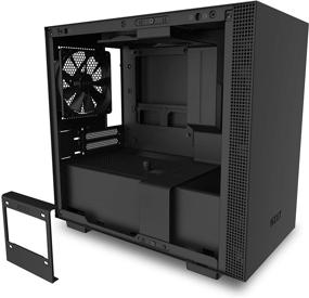 img 3 attached to 🖥️ NZXT H210 - Корпус Mini-ITX PC для игровых компьютеров - порт USB Type-C и закаленное стекло - проводка и готовность к водяному охлаждению - крепление для радиатора - стальная конструкция - черный.