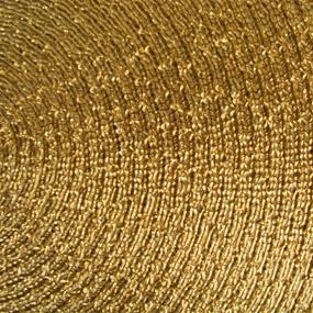 img 3 attached to 🍽️ 6-Piece Set of DII Metallic Gold Round Braided & Woven Placemats or Chargers, Perfect for Indoor/Outdoor Use