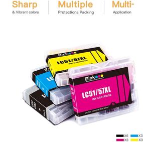 img 3 attached to 💡 E-Z Ink Replacement Ink Cartridge Pack for Brother LC51 LC-51 Series - Compatible with MFC-440CN, MFC-465CN, MFC-665CW Printers (15 Pack)