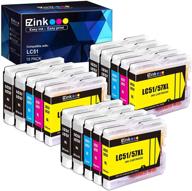 💡 e-z ink replacement ink cartridge pack for brother lc51 lc-51 series - compatible with mfc-440cn, mfc-465cn, mfc-665cw printers (15 pack) logo