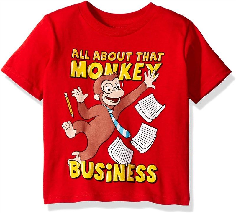 🐵 Curious George Toddler Monkey Business Short Sleeve…