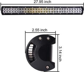 img 3 attached to Светодиодная лампа Northpole Light длиной 28 дюймов и мощностью 180 Вт - световой бар для дальней связи и широкого рассеивания для внедорожных транспортных средств, передние противотуманные фары с кронштейном для грузовиков, автомобилей, квадроциклов, внедорожников и джипов.