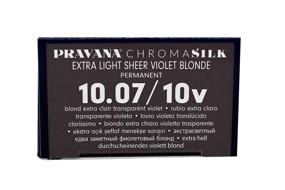 img 2 attached to 🌸 Pravana ChromaSilk Creme Hair Color 10.07 Sheer Violet Blonde with Silk Keratin Protein
